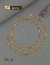 KT1011916- Gold Toned pair Anklet 1-Zilmor